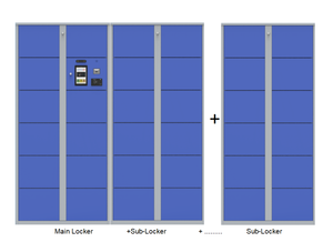 Tủ Khóa hành lý lưu trữ điện tử thông minh với mã QR/nhận dạng khuôn mặt, tủ ký gửi tự động cho siêu thị/trung tâm mua sắm/văn phòng - Product Image 4