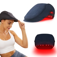 Nouveau Casque de Thérapie par Lumière Rouge 3-en-1, Chapeau de Thérapie par Lumière LED 84 LED, Casque Portable de Thérapie par Lumière Rouge pour Soins Capillaires, Casquette Béret pour Usage Domestique