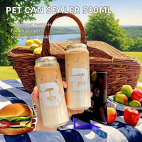 2025 nouveau magasin de thé à bulles boîtes pour animaux de compagnie 500ml 16oz PET plastique peut bouteille scellant Machine couvercles pour boisson jus crème Soda amical