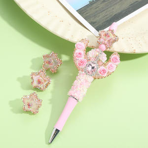 2025 superventas diamantes de imitación estrella de cinco puntas cuentas de flores cuentas acrílicas sueltas para DIY pluma accesorios de cadena de teléfono - Product Image 2