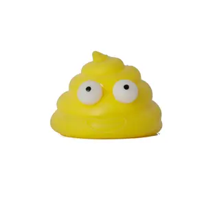 Grosir mainan lembut TPR Wacky Poo lekat hadiah Squeeze Fidget Poop mainan Anti stres terbaru