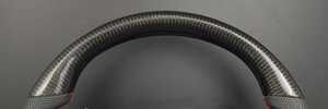 Volante de Carreras Personalizado de Fibra de Carbono y Cuero con Palancas de Cambio Cosidas para <span class=keywords><strong>Audi</strong></span> A3/A4/A6 - Product Image 3