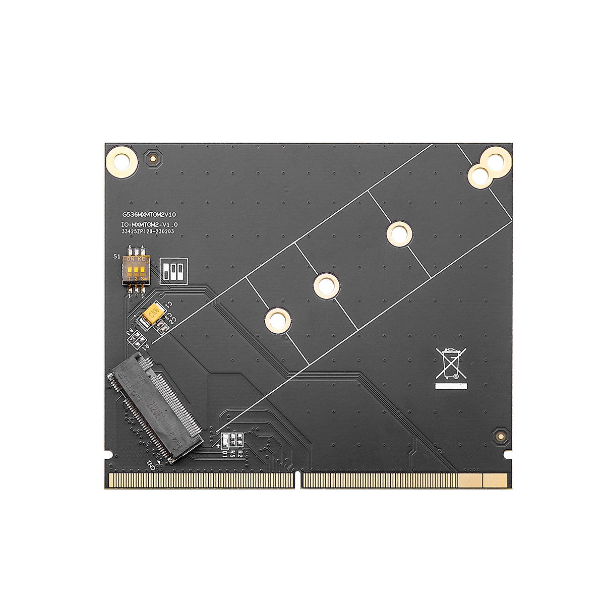 Description Picture 3 of itemMXM to NVME Adapter Riser Board Converter PCIe MXM 3.0 to M.2 NVME Expansion Card Support 2230 2242 2260 2280 M2 NVME SSD for PC