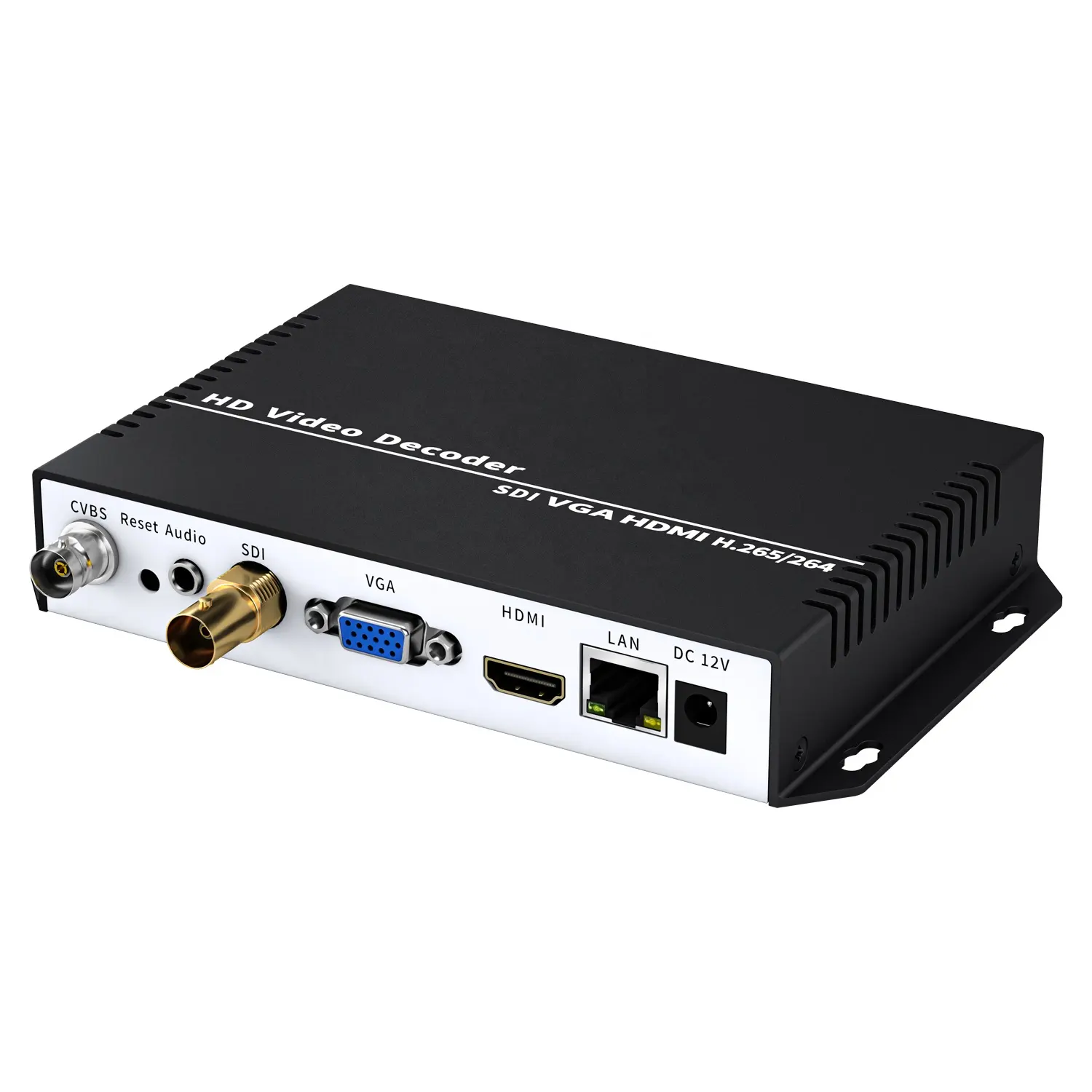 Unisheen SRT RTMP RTSP Multi View SDI 4K H.265 H.264ビデオデコーダートップボックスプレーヤーVGAHDMI出力