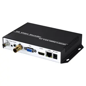 Unisheen-جهاز فك التشفير, جهاز موديل SRT RTMP RTSP متعدد العرض SDI 4K H.265 H.264 جهاز فك التشفير للفيديو Topbox مشغل VGA HDMI مخرج