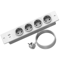 OEM Gömme Masaüstü Güç Girişi AC Prizleri USB-C Portları Ofis Otel Mobilyaları Toptan Satış için Masaüstü Şarj İstasyonu
