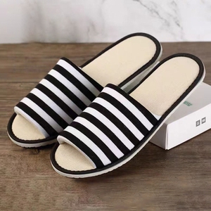 SANHOO OEM Hotel zapatillas personalizadas <span class=keywords><strong>5</strong></span> estrellas Hotel zapatillas lujo algodón Hotel zapatilla con suela acolchada - Product Image 2