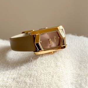 Montre-bracelet pour <span class=keywords><strong>femme</strong></span> Scottie 9851, style rétro de luxe, mouvement à quartz étanche, bracelet en cuir véritable, cadeau - Product Image 2