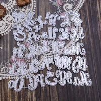 Taglio metallo fai da te scrapbooking Album in rilievo carta invito decorazione alfabeto maiuscolo Scrapbook Craft taglio muore