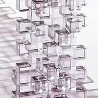Mobilier créatif Contrôle moderne en plexiglas d'entrée Surface décorative Mosaïque créative Table console en acrylique