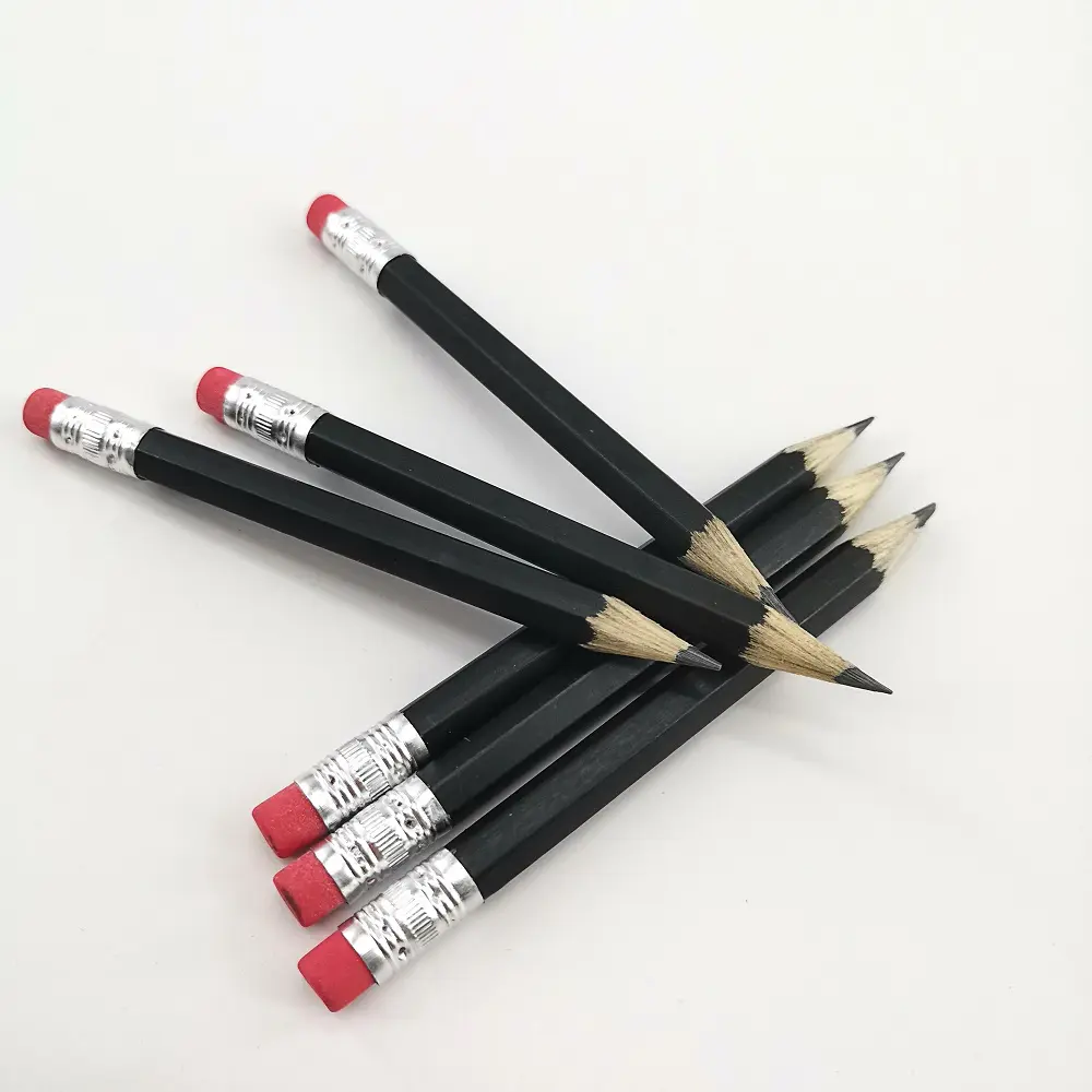 Custom Wooden 100ミリメートルShort Golf Pencil With Eraser For Board Game Pieces