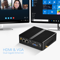 Helorpc Fanless Mini Pc Core I3 5005U Dual RS232 Dual LAN Industrial Desktop 12V Mini Computer