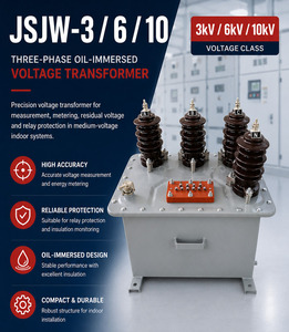 Transformateur de tension triphasé immergé dans l'huile JSJW-3/6/10 3-10 kV pour l'installation de comptoirs de mesure et la protection des projets - Product Image 3