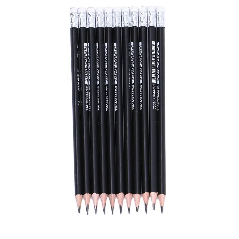 Crayon noir en graphite HB en bois avec logo personnalisé de bon choix avec gomme