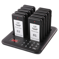 Pager certifié sans fil lumière rouge 10 appel récepteur son sonnerie bouton fabricant Restaurant appelant pour café camion de nourriture