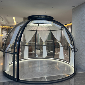 Dôme bulle moderne de style mid-century <span class=keywords><strong>pour</strong></span> l'extérieur, résistant aux UV, en PC transparent avec structure en <span class=keywords><strong>aluminium</strong></span>, facile à assembler, auvent ciel étoilé <span class=keywords><strong>pour</strong></span> hôtel - Product Image 1