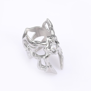 Anillo VAF COOL con Colmillos de <span class=keywords><strong>Monstruo</strong></span> Alienígena, Zirconia Blanca, Acero Inoxidable - Product Image 4