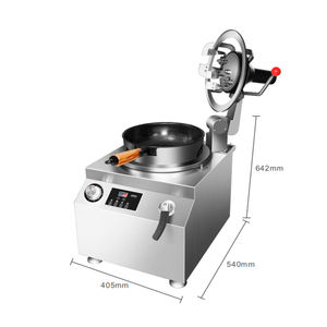 <span class=keywords><strong>Robot</strong></span> <span class=keywords><strong>Cuiseur</strong></span> Coréen en Acier Inoxydable à Gaz/Électrique pour Cuisine, Facile à Contrôler et à Nettoyer, Idéal pour Frire et Mélanger les Aliments (Wok, Riz Frit) - Product Image 2