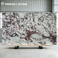 Comptoir de salle de bain en marbre Calacatta Viola naturel PerfectStone pour projets hôteliers et villas haut de gamme