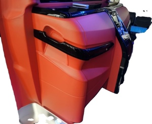 เบาะรถยนต์หนังแท้สีส้มแบบพับได้ ปรับไฟฟ้า พร้อมที่วางแก้ว - Product Image 1