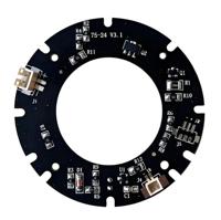 Carte PCB LED IR annulaire ODM 850nm avec 24 LED SMD 2835 pour caméra CCTV, éclairage infrarouge de vision nocturne, illuminateur IR