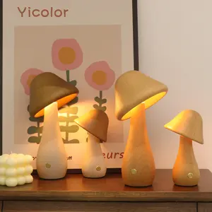 Battery Power Rechargeable USB LED Light Mushroom Lamps Home Decor Luxury Touch Switch Mushroom Light For Kids