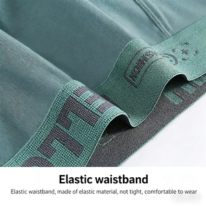 Fornitura diretta in fabbrica slip <span class=keywords><strong>Boxer</strong></span> in cotone traspirante da <span class=keywords><strong>uomo</strong></span> di alta qualità senza soluzione di continuità per la casa biancheria intima quotidiana Logo personalizzato - Product Image 3