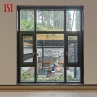 Ventana abatible con marco de aluminio de marca superior con manivela oscilante insonorizada Características Tipo de cortina de persiana para apertura interior de casa