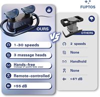 Masseur de tissus profonds pour épaules et nuque, télécommande, 30 niveaux de vibration, mains libres, pour soulager la douleur, maison, bureau, athlètes