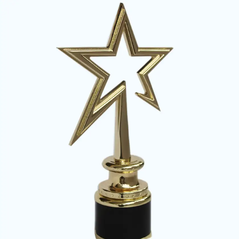 Estrela do Metal Troféu Decorações Do Escritório do Ouro/Prata/Bronze da Forma da Estrela Prêmios