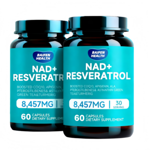 OEM NAD + resveratrol แคปซูลอาหารเสริม NAD + resveratrol สำหรับพลังงานผู้ใหญ่ - Product Image 4