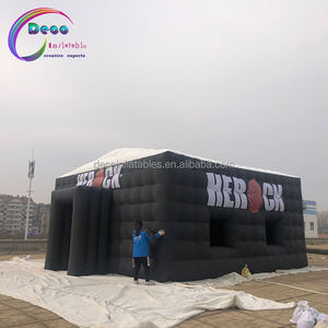 Tente gonflable de luxe en forme de <span class=keywords><strong>cube</strong></span> tente gonflable noire gonflable pour publicité fête de boîte de nuit pour événement en plein air - Product Image 5