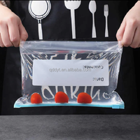 Voedselveilige slider ziplock zak, meerdere toepassingen, transparante plastic zak met ritssluiting voor voedsel en kledingopslag