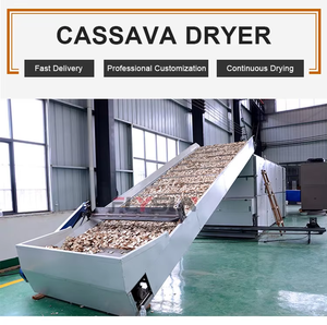 Máquina Secadora Industrial de Banda Transportadora de Malla Controlada por PLC Automática Flysun para Zanahorias, Yuca, Rábanos Blancos - Acero Inoxidable 304 de Bajo Consumo - Product Image 3