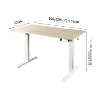 Base de bureau assis-debout électrique à moteur unique, réglable en hauteur, avec plateau personnalisable en option pour la maison et le bureau