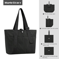 Sac fourre-tout en nylon prêt à être expédié pour femmes, logo personnalisé, grande capacité, multi-poches, fermeture éclair, sac à bandoulière, vente en gros pour le travail, la gym, les voyages