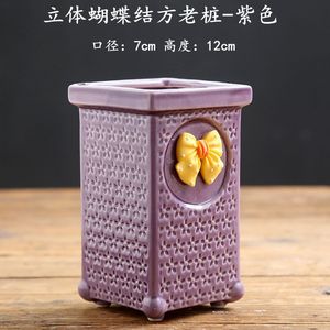 Ensemble de pots à succulentes créatifs peints à la main en forme de lapin, pot de fleurs en céramique émaillée Zakka, pot de fleurs mignon en forme d'animal de dessin animé pour la maison et le <span class=keywords><strong>jardin</strong></span> - Product Image 3