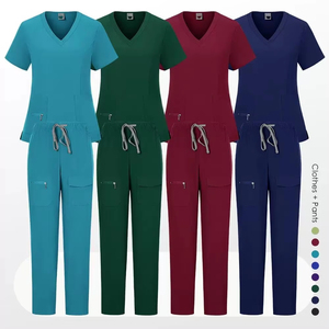 High-Quality Fabric Medical <b>Scrubs</b> Unisex Breathable Women Cool Stretch Jogger <b>Scrub</b> <b>Set</b> - Product Image 1