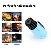 Allume-cigare droit coupe-vent créatif, mini, à main, coupe-vent, barbecue, flamme
