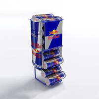 Présentoir suspendu pour canettes de boissons, support en fil métallique, étagère de comptoir pour boissons avec logo personnalisé pour supermarché