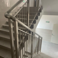 Rampe d'escalier soudée en acier inoxydable de qualité marine SS316