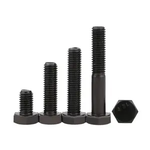 Professional factory carbon steel black oxide High strength 8.8/10.9/12.9 full half thread hexagon bolt