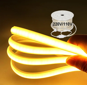 Banqcn alta calidad flexión libre no se rompe fácilmente PVC inteligente solo Color Mini corte IP 67 Cob <span class=keywords><strong>Led</strong></span> <span class=keywords><strong>tiras</strong></span> <span class=keywords><strong>220</strong></span> <span class=keywords><strong>voltios</strong></span> AC luces - Product Image 3
