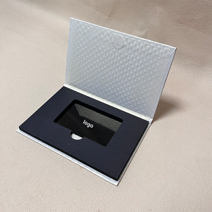 Boîte à cartes personnalisée en gros pour cartes-cadeaux, boîte d'emballage de luxe pour cartes-cadeaux d'entreprise, cartes VIP - Product Image 1