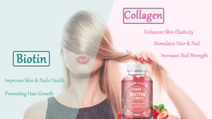 Gomitas de colágeno de biotina vegana OEM <span class=keywords><strong>1000mcg</strong></span> biotina y goma de colágeno - Product Image 3
