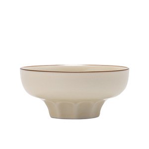 Tasse à tige en céramique blanche Ding Ware, style rétro, pour dégustation de thé, usage domestique - Product Image 5