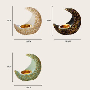 Quemador de Incienso de Resina con Forma de Luna Creciente Árabe Romántico, Quemador de Incienso Bakhoor para Ramadán - Product Image 5