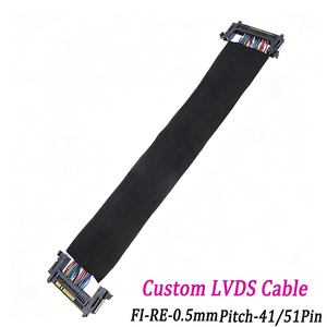 JAE FI-RE51 Platte LVDS-kabel 0,5 mm pitch 51-pins afgeschermde LCD-scherm micro coaxiale kabelboom voor automotive touchscreen monitor - Product Image 1