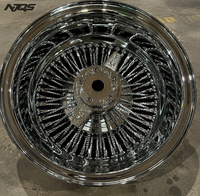 Jantes NJQS neuves 13x7 14x7 5x114.3 à rayons droits 72 coupés en diamant et 100 rayons chromés droits