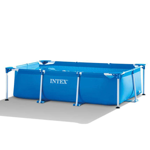 Popular familia Rectangular <span class=keywords><strong>acero</strong></span> sobre el suelo piscina patio jardín grande piscina al aire libre con marco <span class=keywords><strong>de</strong></span> Metal - Product Image 1
